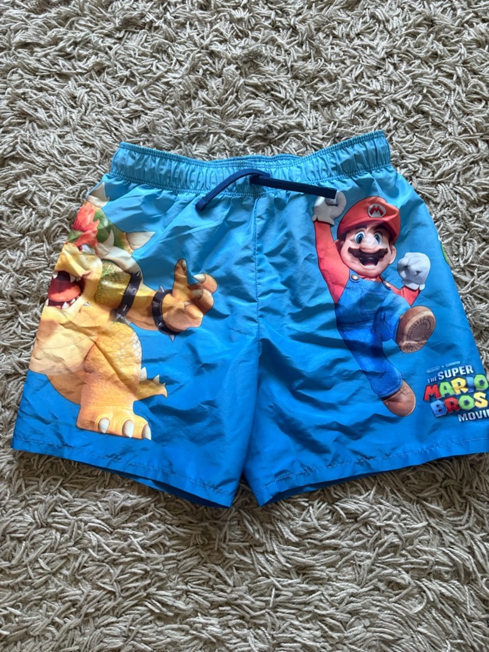 H&M Bright Blue Super Mario & Bowser Swim Shorts